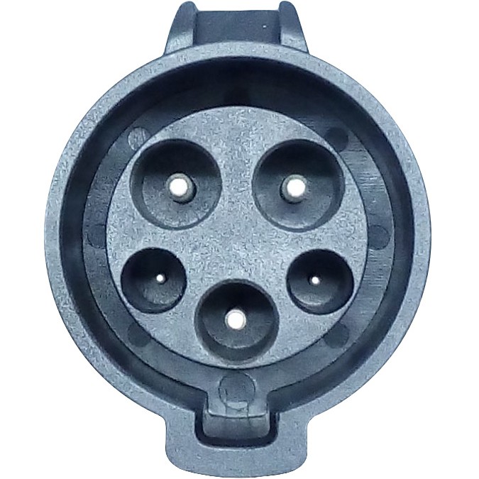 Aanzicht van de autoaansluiting van type 1 stekker