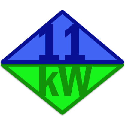 Logo 11kilowatt vermogen van de laadkabel