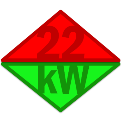 Logo 22 kilowatt vermogen