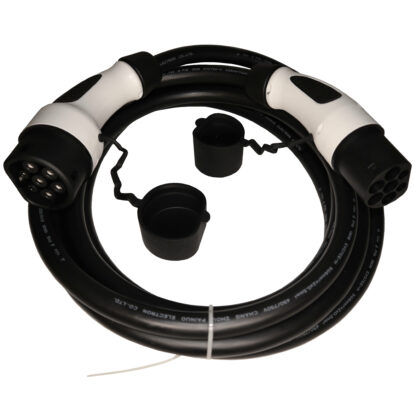 Laadkabel elektrische autos Witte stekkers zwarte kabel
