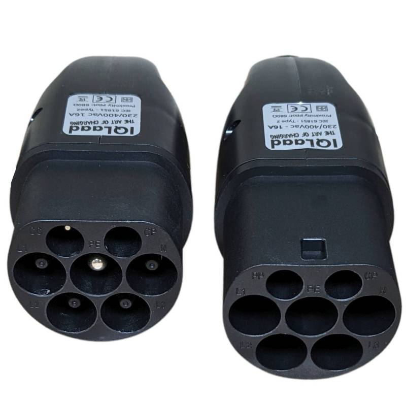 Verloop / adapter Type 2 naar Schuko contrastekker voor vaste laadkabel - Afbeelding 3
